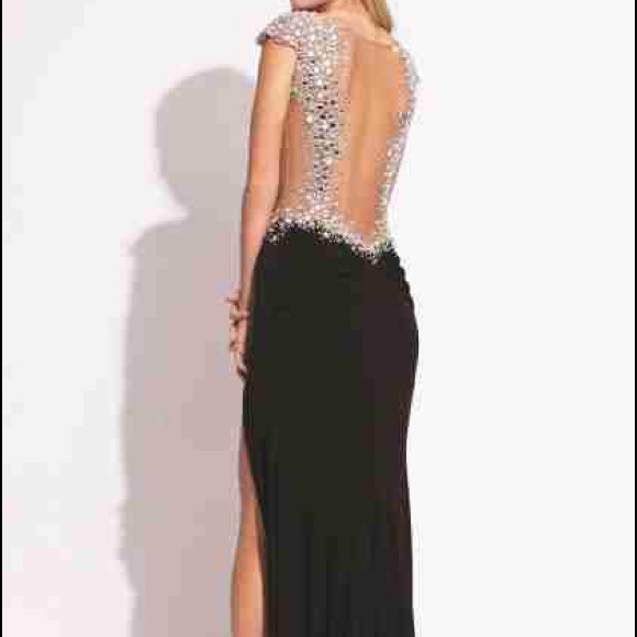 Elegant black and silver Jovani Evening Gown - Picture 2 of 4