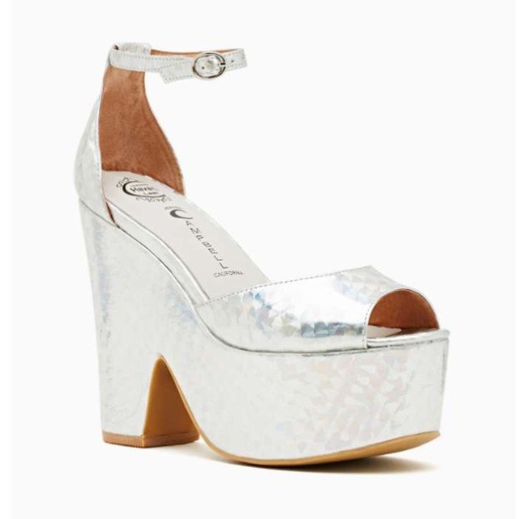 Jeffrey Campbell Hologram Brazen Platform sz 10
