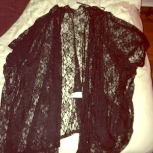 Black lace kimono