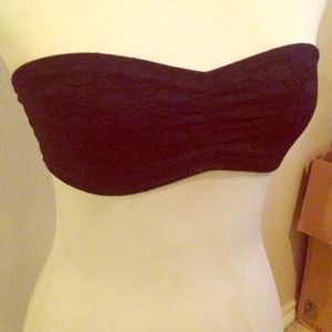 PINK black lace bandeau