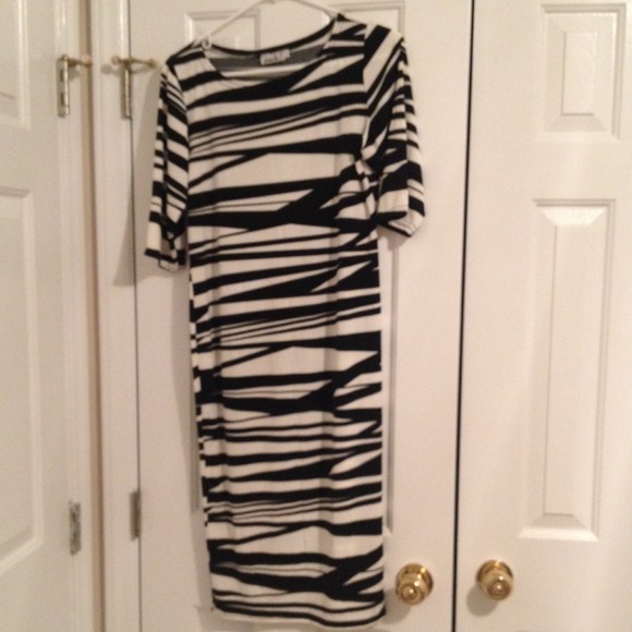 Black and White Bandage Dress
