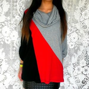 Oversized Shirt with a Cowl Neck