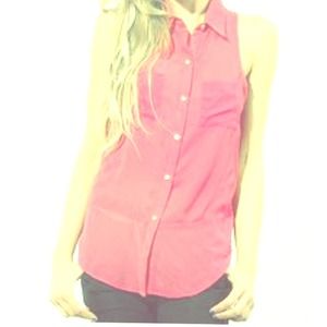 Vanity Hot Pink Chiffon Tank