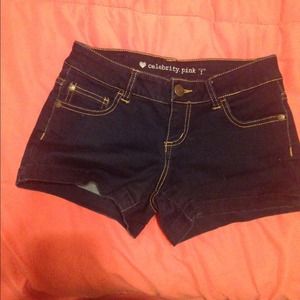 Dark denim shorts