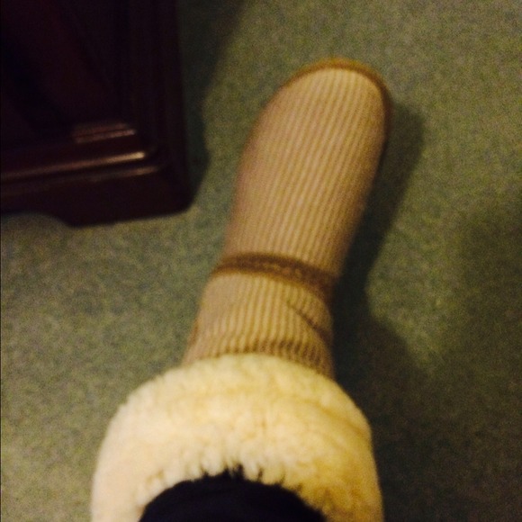 ugg  classic tall wool stripe boots