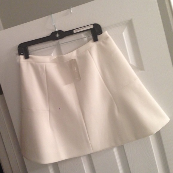 J Crew Cream Skater Skirt.