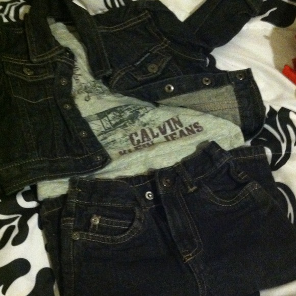 Calvin Klein denim 3pc set. Adorable!!!!