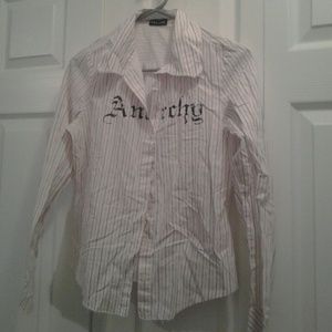 Wet seal stripped collar dress shirt