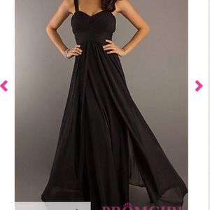 black long formal dress prom