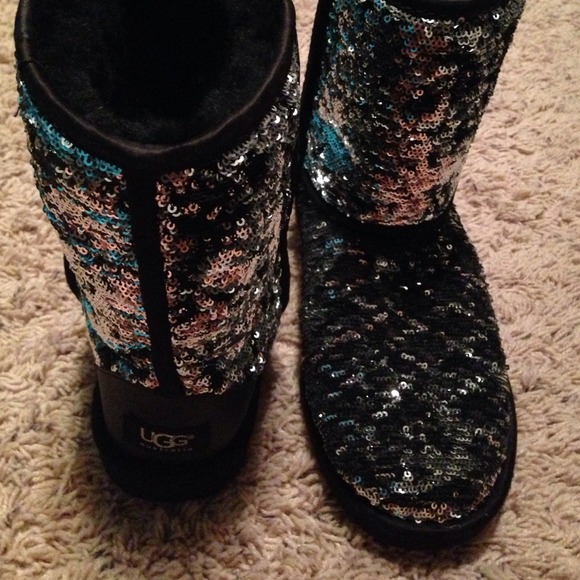 ugg boots black sparkle