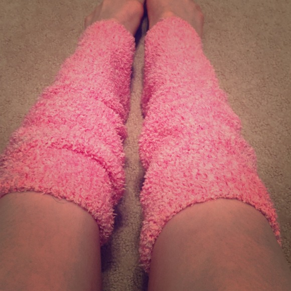 SOFT pink leg warmers
