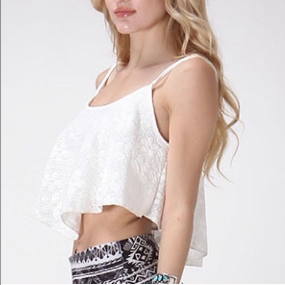 White crop top