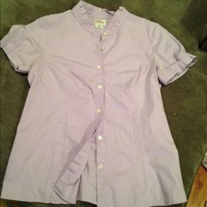 J crew lilac short sleeve oxford