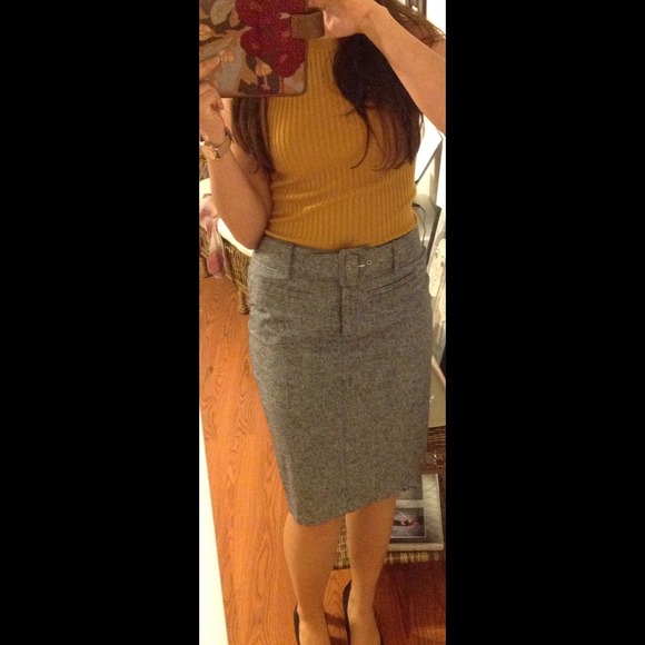 Large grey pencil skirt