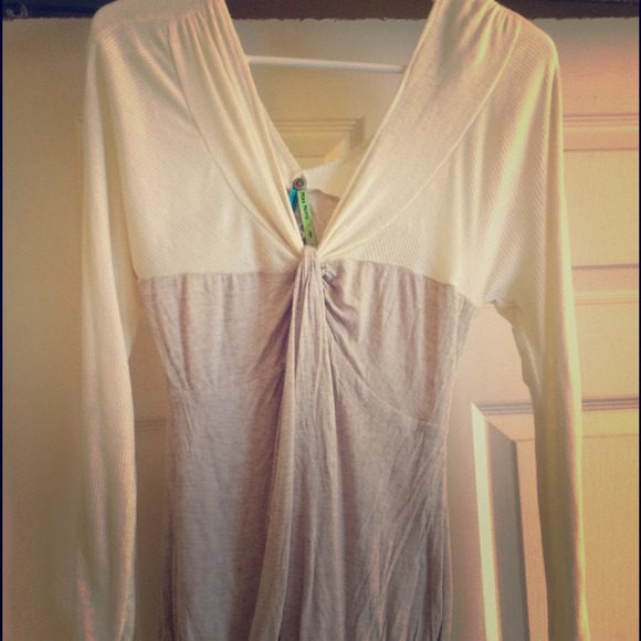 Free People Size Small Beige and Cream Top