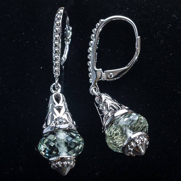 Prasiolite earrings.