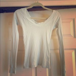 Free People size small long sleeve light blue top