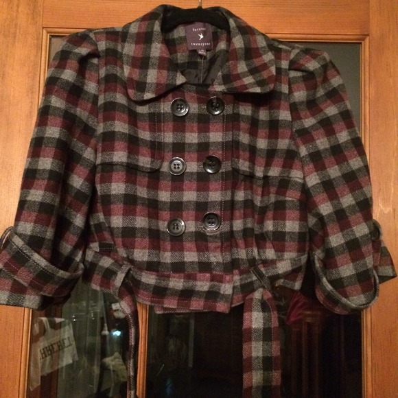 Checkered crop jacket - Picture 2 of 5