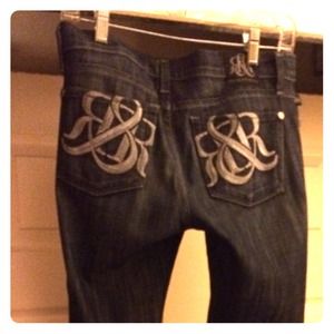 Rock & Republic Size 27 Dark Denim Flare Jeans