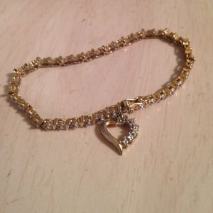 Gold tennis bracelet