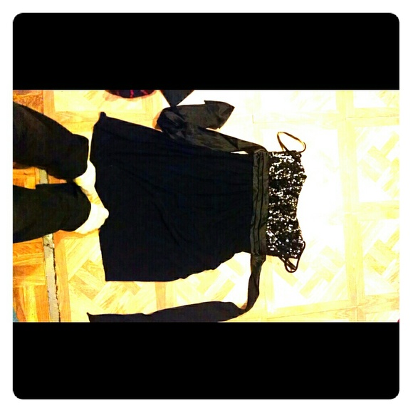 Black with sparkles short dress