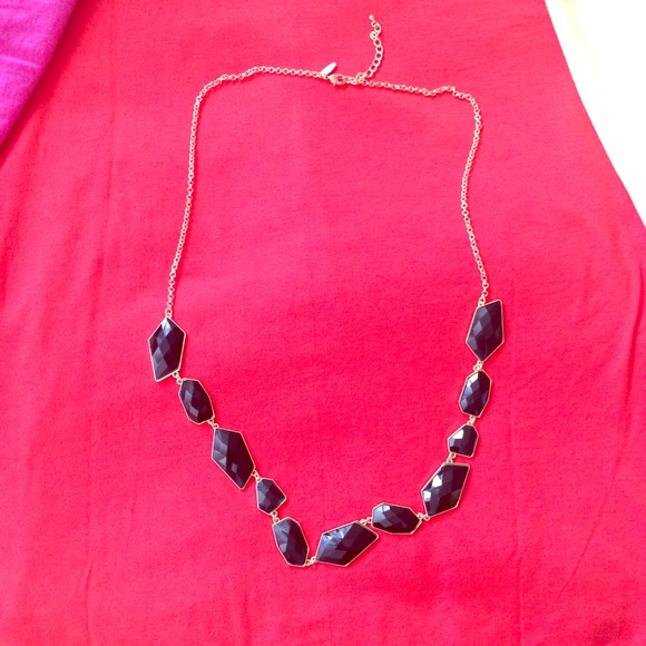 new women necklace 12" black with gold