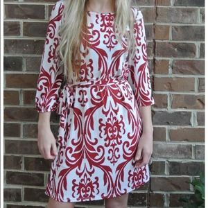 3/4 sleeve wine colored dress Size large Brand new