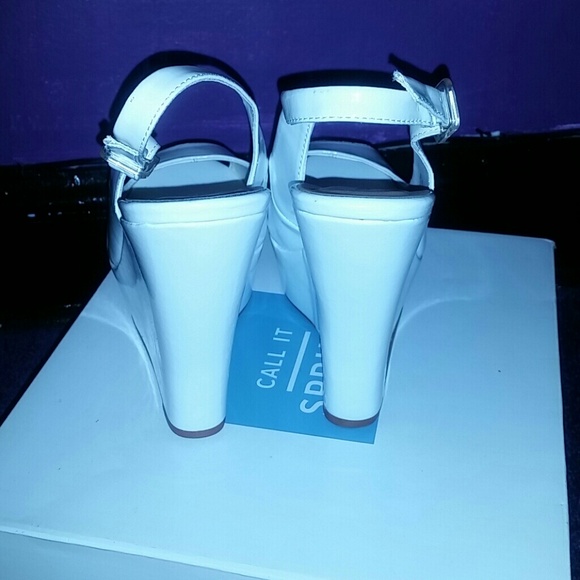 White Platform Wedges - Picture 2 of 2