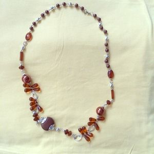 Women new  brown with silver necklace