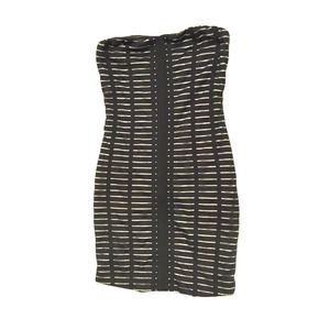 FOREVER XXI STRIPPED BODY-CON DRESS