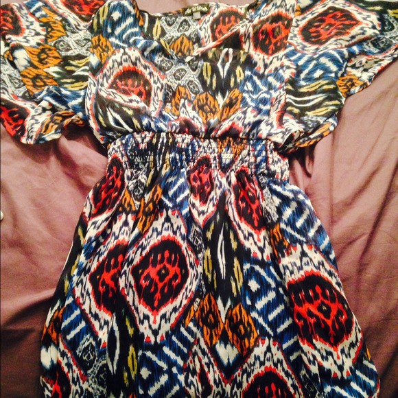 Aztec chiffon dress