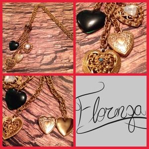 Florenza Jewelry - Vintage Florenza Gold & Jade Tassel Necklace Florenza Jewelry - Vintage Florenza Gold & Jade Tassel Necklace