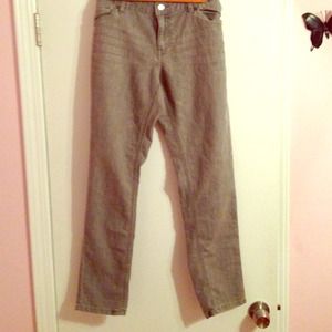 Gray wash skinny jeans