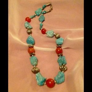 CARNELIAN & TURQUOISE NECKLACE