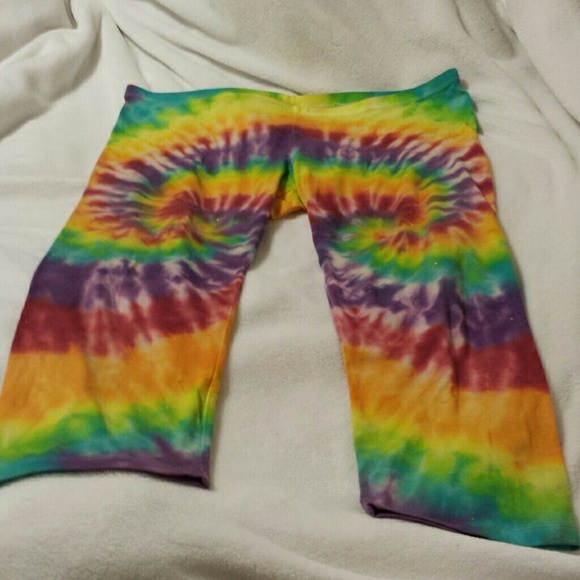 Tie dye capri leggings xl