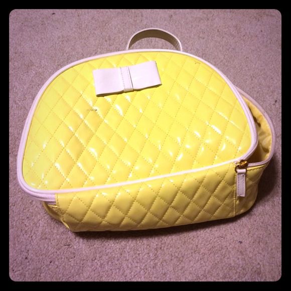 Yellow large make up bag