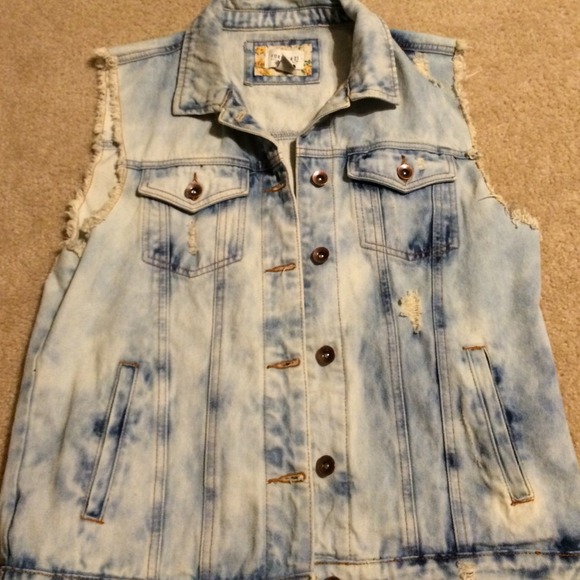grunge denim vest