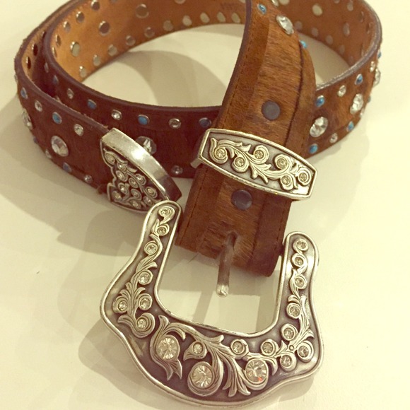 Blinged out cowgirl belt