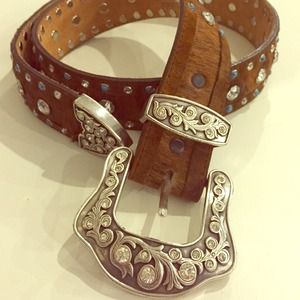 Blinged out cowgirl belt
