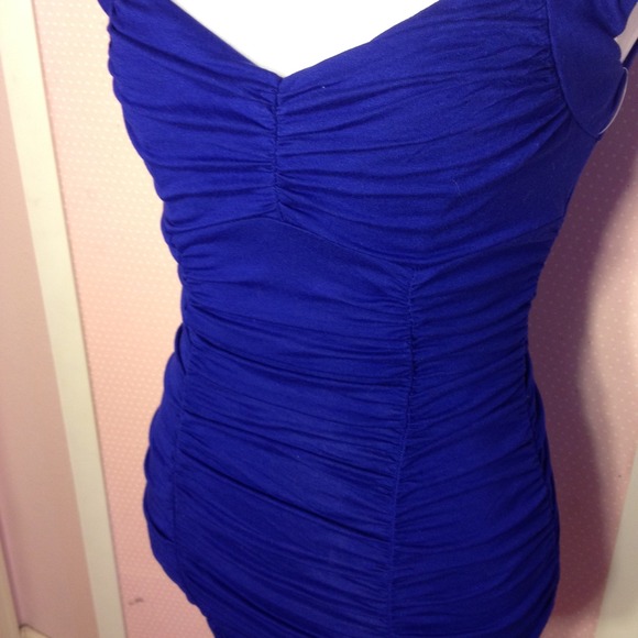 Blue Stretch Dress. - Picture 3 of 4