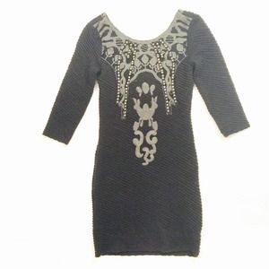 FREE PEOPLE STUDDED BODY-CON DRESS