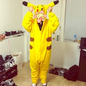 Cute like new unisex pikachu costume pajamas