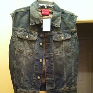 NWT blue jean vest