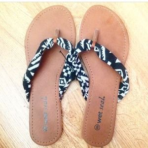 tribal print sandals