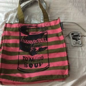 Andy Warhol Pop Art Campbell Soup Canvas Tote
