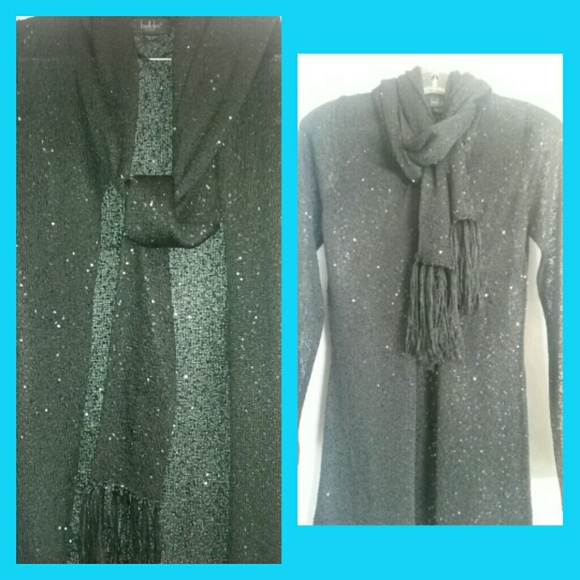 Belldini sequined jacket with attached scarf - Picture 3 of 3
