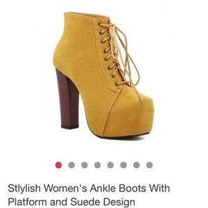 Platform boot mustard color ❤️