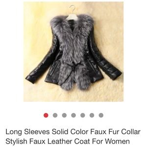 Pu leather faux fur ❤️