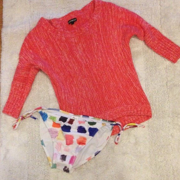 NEW express coral sweater