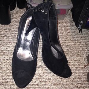 High heels 3in corset heel peep toes